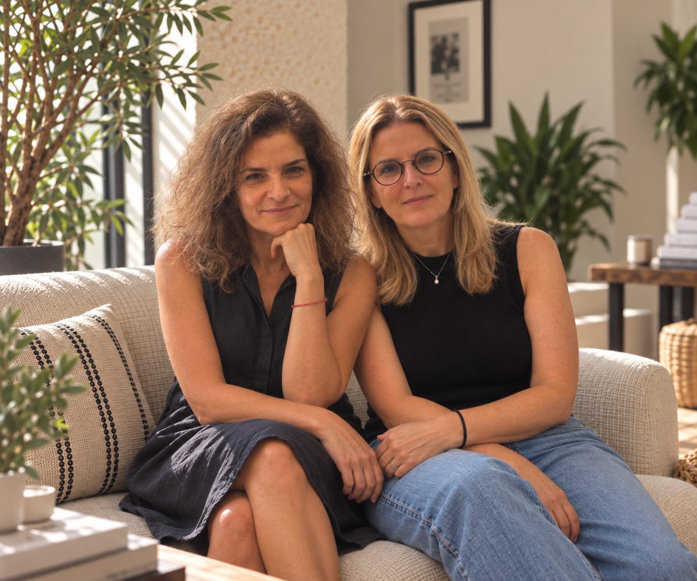 Portrait of Confia founders Sharona Kedem and Limor Alimi